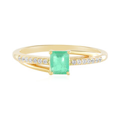 Anello in argento con Smeraldo Russo (Adela Silber)