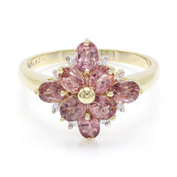 Anello in oro con Zaffiro Padparadscha (non riscaldato) (AMAYANI)