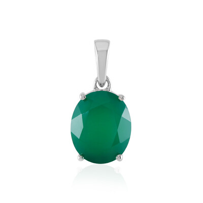 Ciondolo in argento con Onice Verde