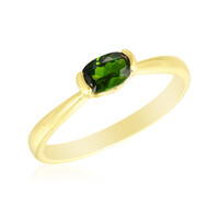 Anello in argento con Diopside Russo