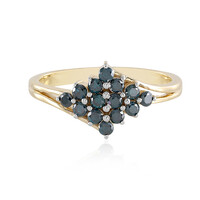 Anello in oro con Diamante Blu SI1