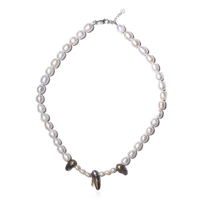 Collana in argento con Perla di Acqua Dolce (TPC)