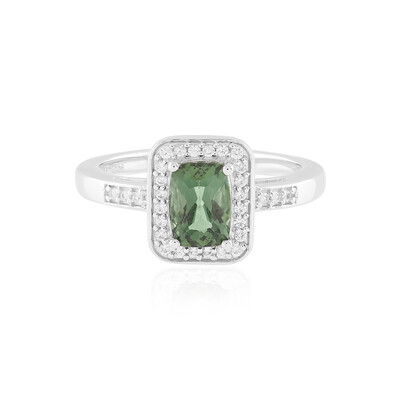 Anello in argento con Apatite Cromo