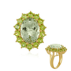 Anello in argento con Ametista Verde