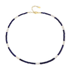 Collana in argento con Zaffiro Blu del Madagascar (Riya)