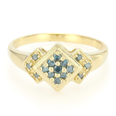 Anello placcato in oro con Diamante Fancy