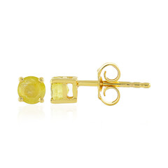 Orecchini in argento con Zaffiro Giallo del Madagascar