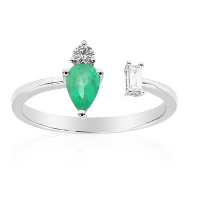 Anello in oro con Smeraldo Zambia AAA (CIRARI)