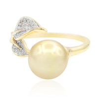 Anello in oro con Perla Dorata dei Mari del Sud (TPC)