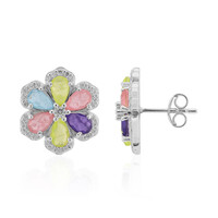 Orecchini in argento con Quarzo rosa pastello