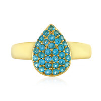 Anello in argento con Apatite Blu Neon