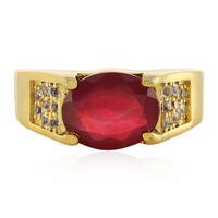Anello da uomo in argento con Rubino del Madagascar