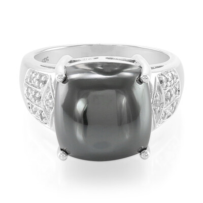 Anello in argento con Ematite Nera