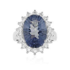Anello in argento con Quarzo Mistico Blu
