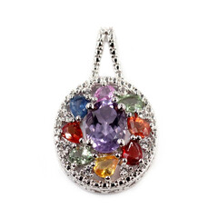 Ciondolo in argento con Ametista Rose de France