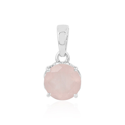 Ciondolo in argento con Quarzo Rosa