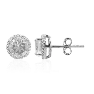 Orecchini in argento con Topazio Bianco