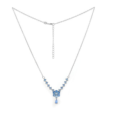Collana in argento con Calcedonio Blu