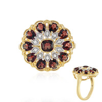 Anello in argento con Granato Mozambico