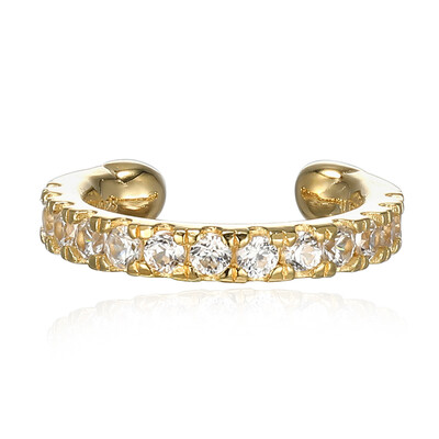 Orecchini a cerchio con clip in argento con Zircone