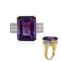 Anello in argento con Ametista Zambiana