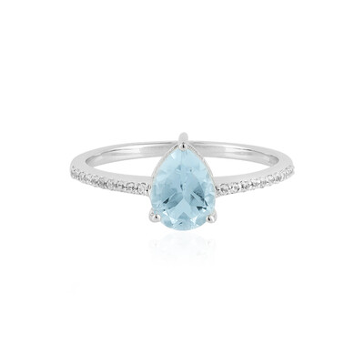 Anello in argento con Topazio Blu Cielo