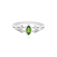 Anello in argento con Diopside Russo