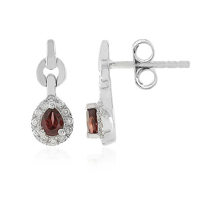 Orecchini in argento con Zircone Lampone