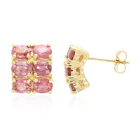 Orecchini in oro con Zaffiro Padparadscha (non riscaldato) (AMAYANI)