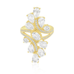 Anello in argento con Topazio Bianco