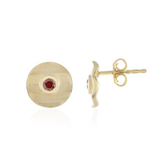 Orecchini in argento con Diamante Rosso I2
