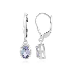 Orecchini in argento con Tanzanite (non riscaldata)