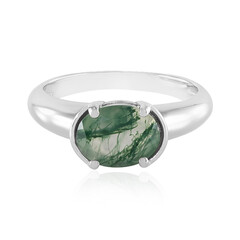 Anello in argento con Agata Muschiata