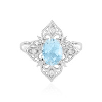 Anello in argento con Topazio Blu Cielo