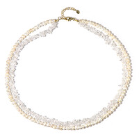 Collana in argento con Quarzo Bianco