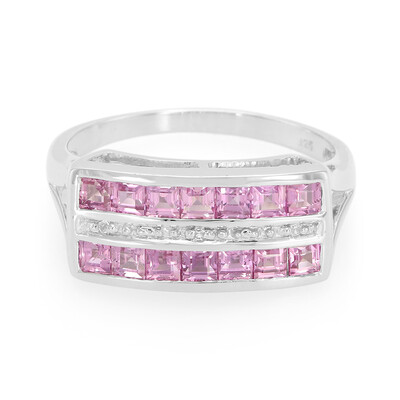 Anello in argento con Zaffiro Ceylon Rosa