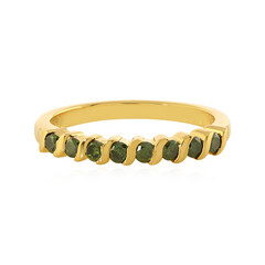 Anello in argento con Diamante Verde I3