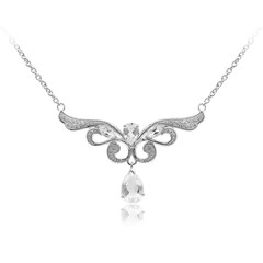 Collana in argento con Topazio Bianco