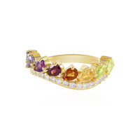 Anello in argento con Citrino Brandy