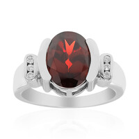 Anello in argento con Granato Mozambico