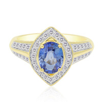 Anello in oro con Zaffiro Ceylon Blu