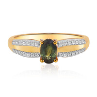 Anello in oro con Zaffiro Petrolio del Queensland (Mark Tremonti)