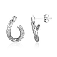 Orecchini in argento con Topazio Bianco