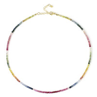 Collana in argento con Zaffiro Fancy