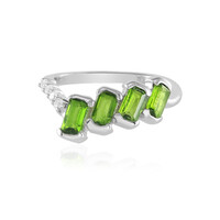 Anello in argento con Diopside Russo