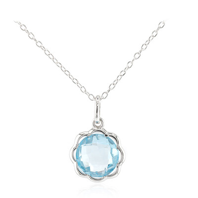 Collana in argento con Topazio Blu Cielo