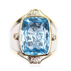 Anello in argento con Topazio Blu Cielo (Dallas Prince Designs)