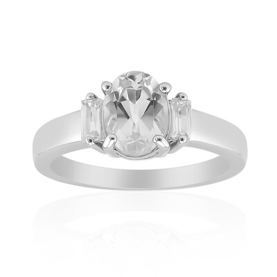 Anello in argento con Topazio Bianco