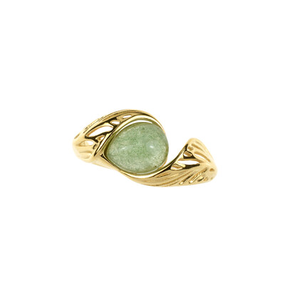 Anello in argento con Quarzo Verde (dagen)
