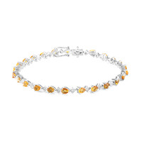 Bracciale in argento con Citrino